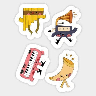 Funny Musical Instrument, Musical Instrument Sticker